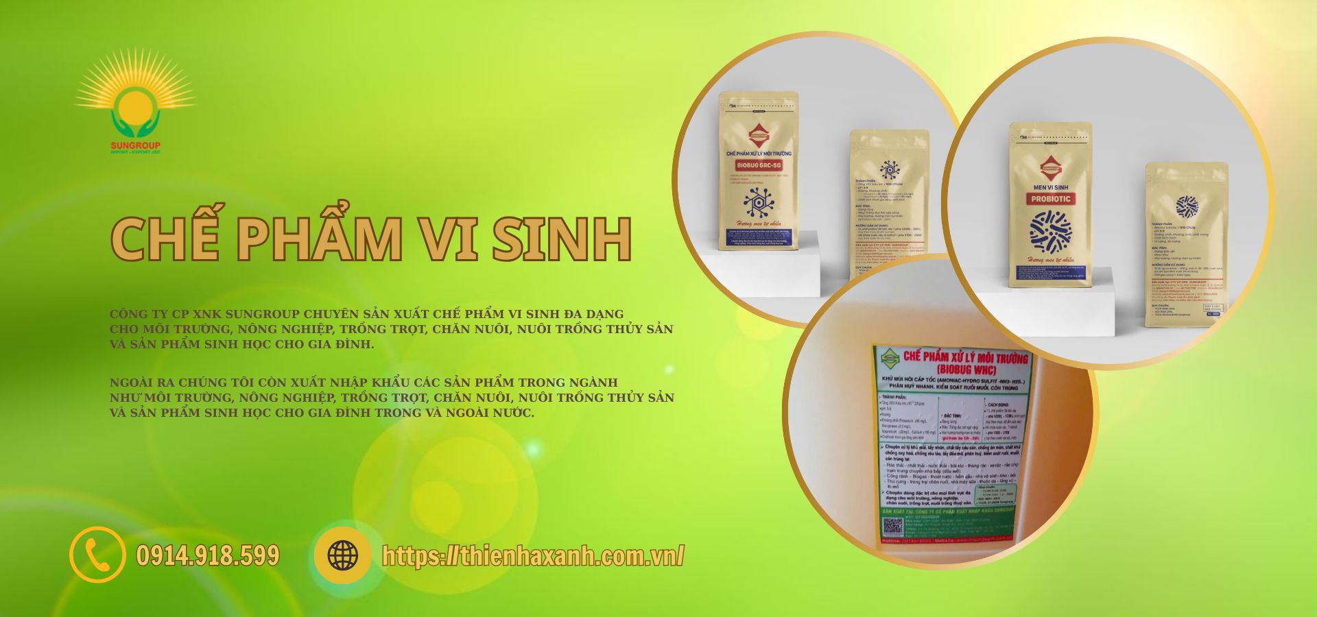 Banner về chế phẩm vi sinh