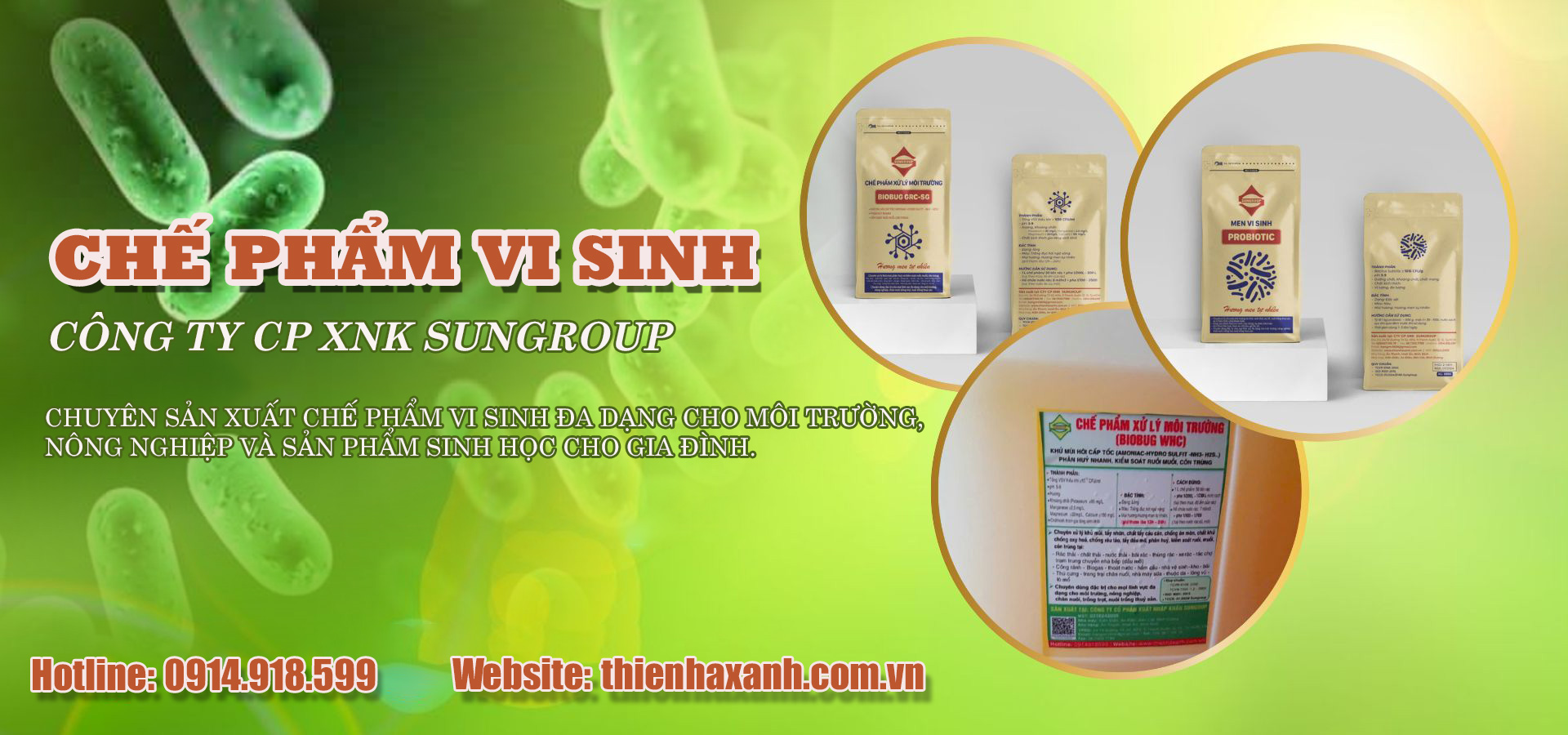 Banner chế phẩm vi sinh