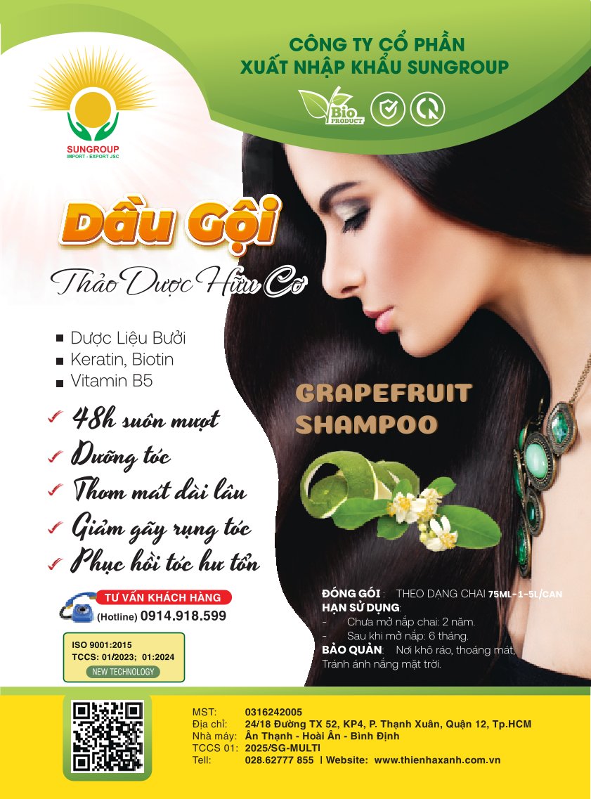 Dầu gội bưởi Grapefruit Shampoo SG
