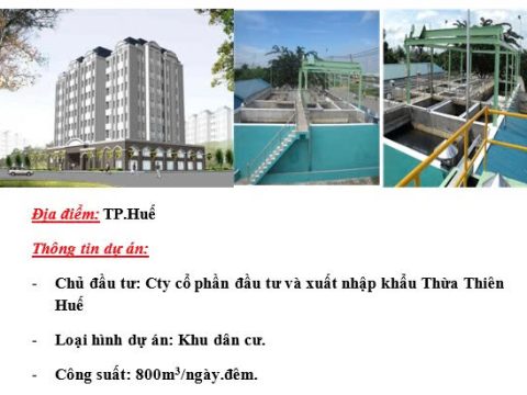 Dự án Xử Lý Nước Thải Tại Khu Dân Cư HueHomes