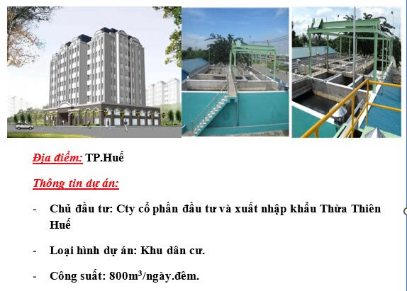 Dự án Xử Lý Nước Thải Tại Khu Dân Cư HueHomes